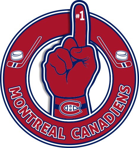 Number One Hand Montreal Canadiens logo iron on paper